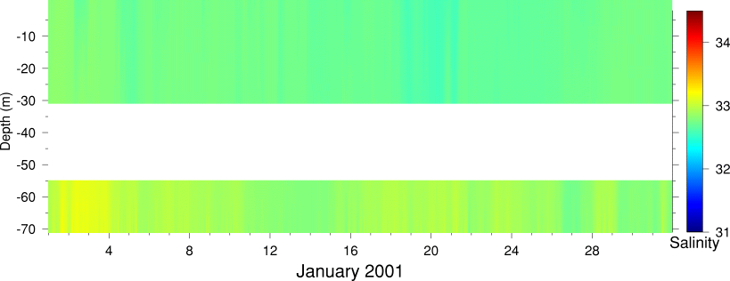 Salinity, January 2001